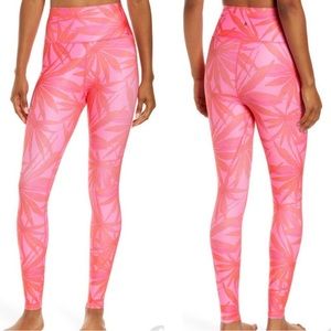 SPIRITUAL GANGSTER NWT INTENT HIGH WAISTED 7/8TH LEGGINGS PINK GLOW PRINT XS